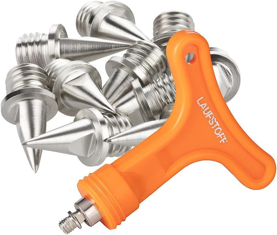 Set Spike Nails Spikes 9 mm Athletics with Spike Wrench Set of 14 Running Fabric