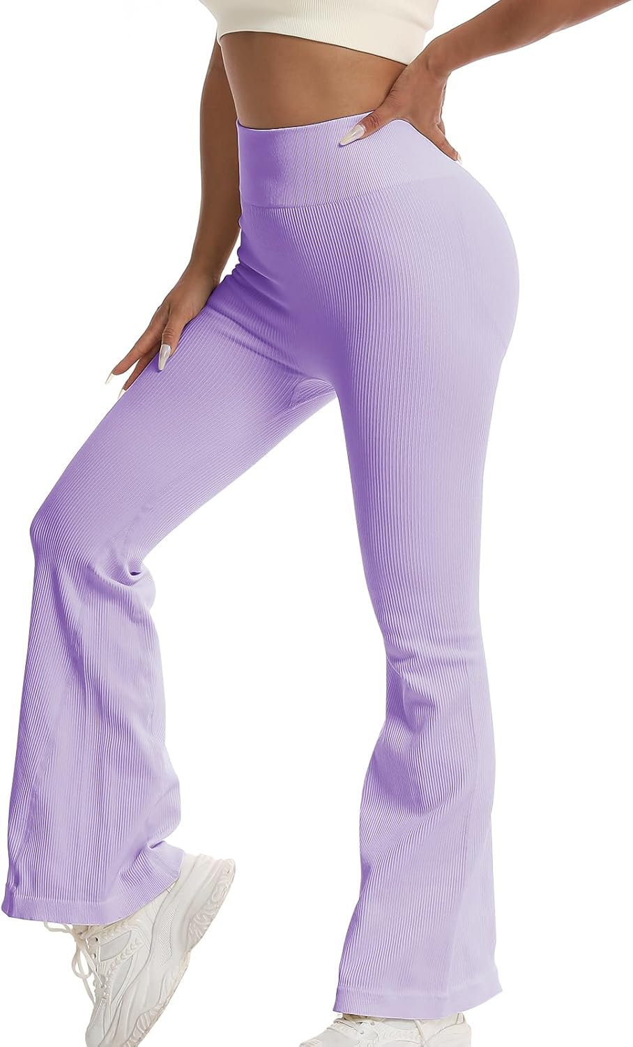 High Waist Hip-Lifting Flare Leggings