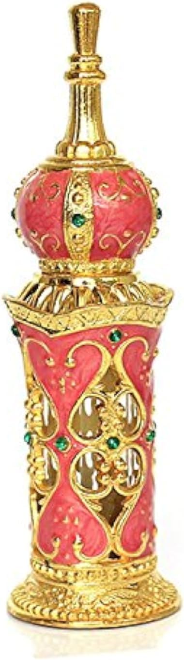 Empty Refillable Perfume Bottle for Perfumes & Essential Oils when travel 12ML (Deep Pink)