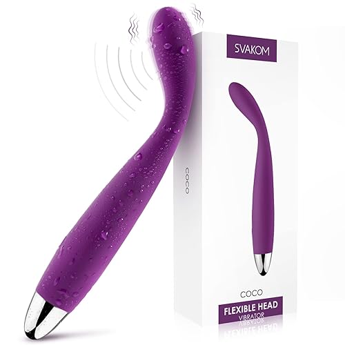 SVAKOM COCO Vibrator Dildo Sex Toys Finger Shaped - 8 Seconds to Climax Waterproof Vibes for Women - 5*5 Vibrations G Spot Clit Nipple Anal Personal Massagers Adult Toys - Violet
