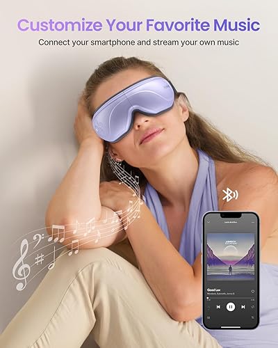 Miniatura 7 de RENPHO Eyeris - Masajeador de ojos con calor, regalos de cumpleaños y Navidad para nietos, mamá, papá, mujeres, hombres, masajeador facial, máscara