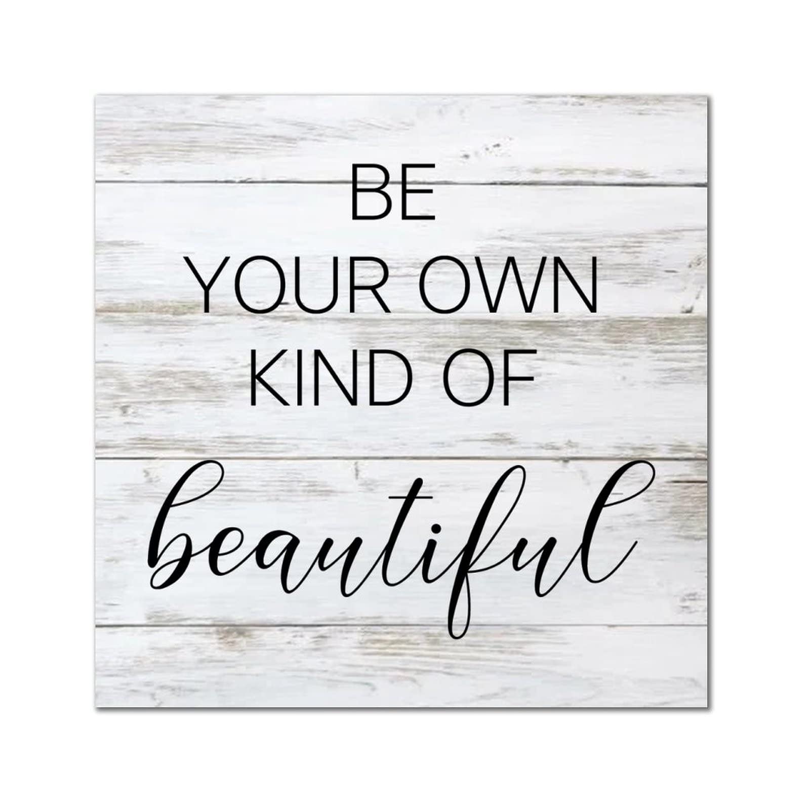 Panneau mural en bois Be Your Own Kind of Beautiful pour salle de bain et chambre