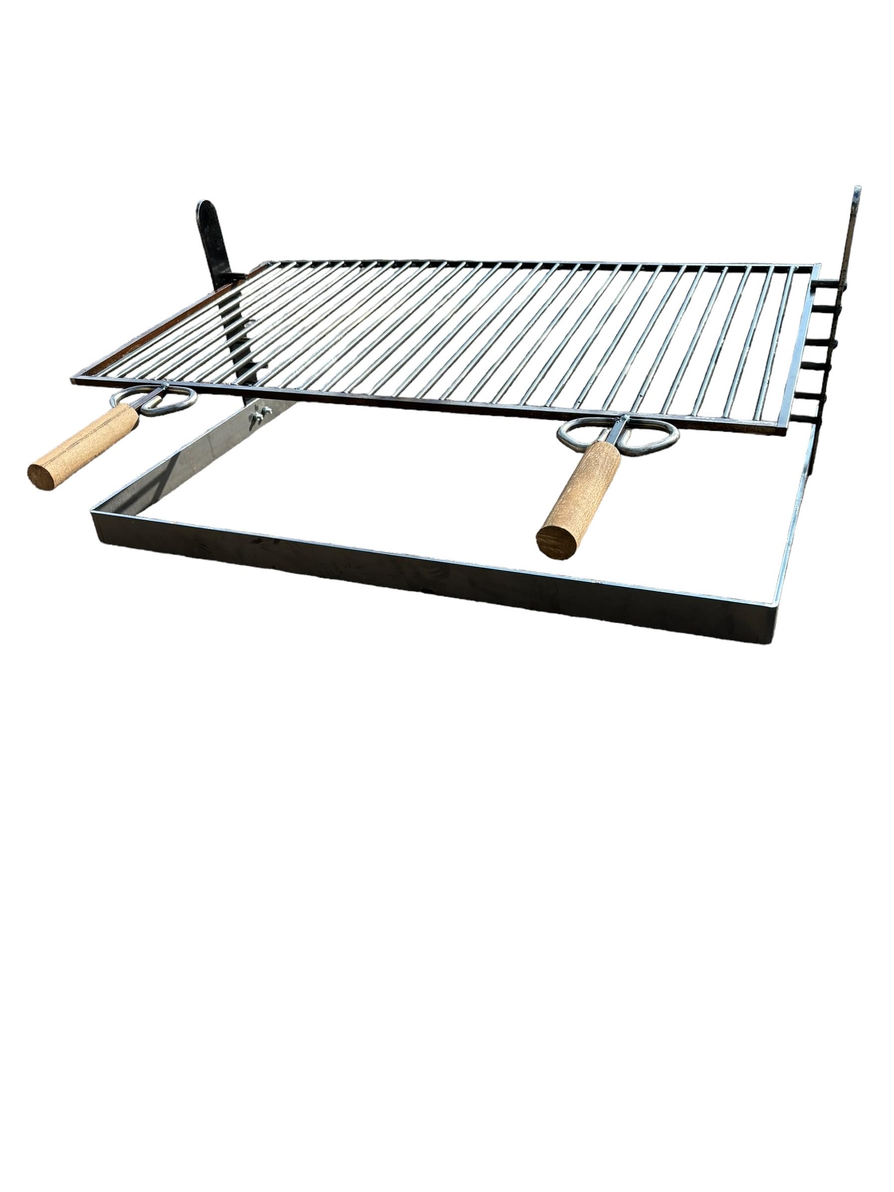 GRIGLIA BISTECCHIERA PER BARBECUE MAX IN FERRO GRATICOLA PESANTE 50 CM REGOLABILE IN ALTEZZA