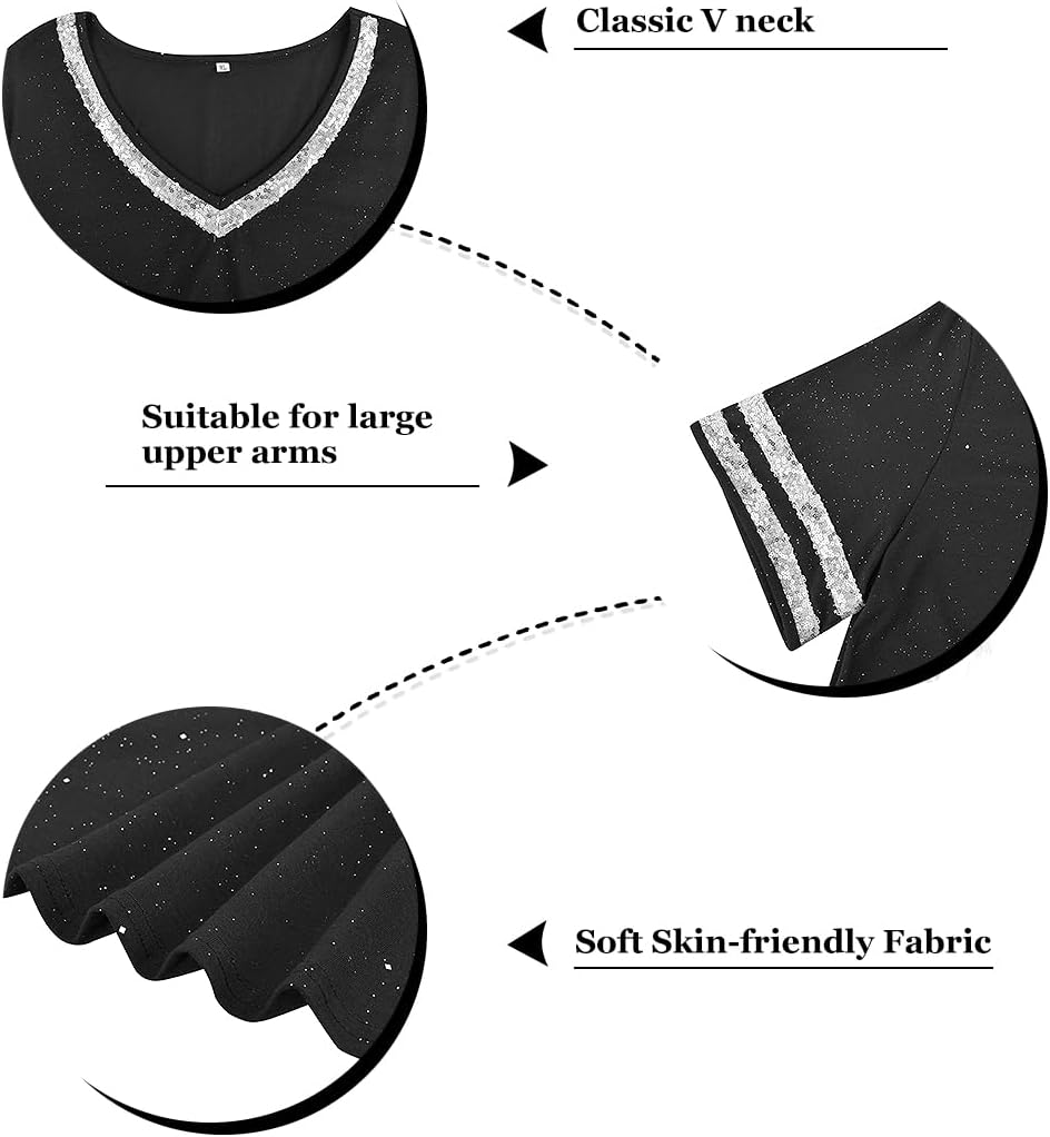 RITERA Plus Size Tops for Women Short Sleeve T Shirt Casual Summer V Neck Tunics Tees XL-6XL - Image 5