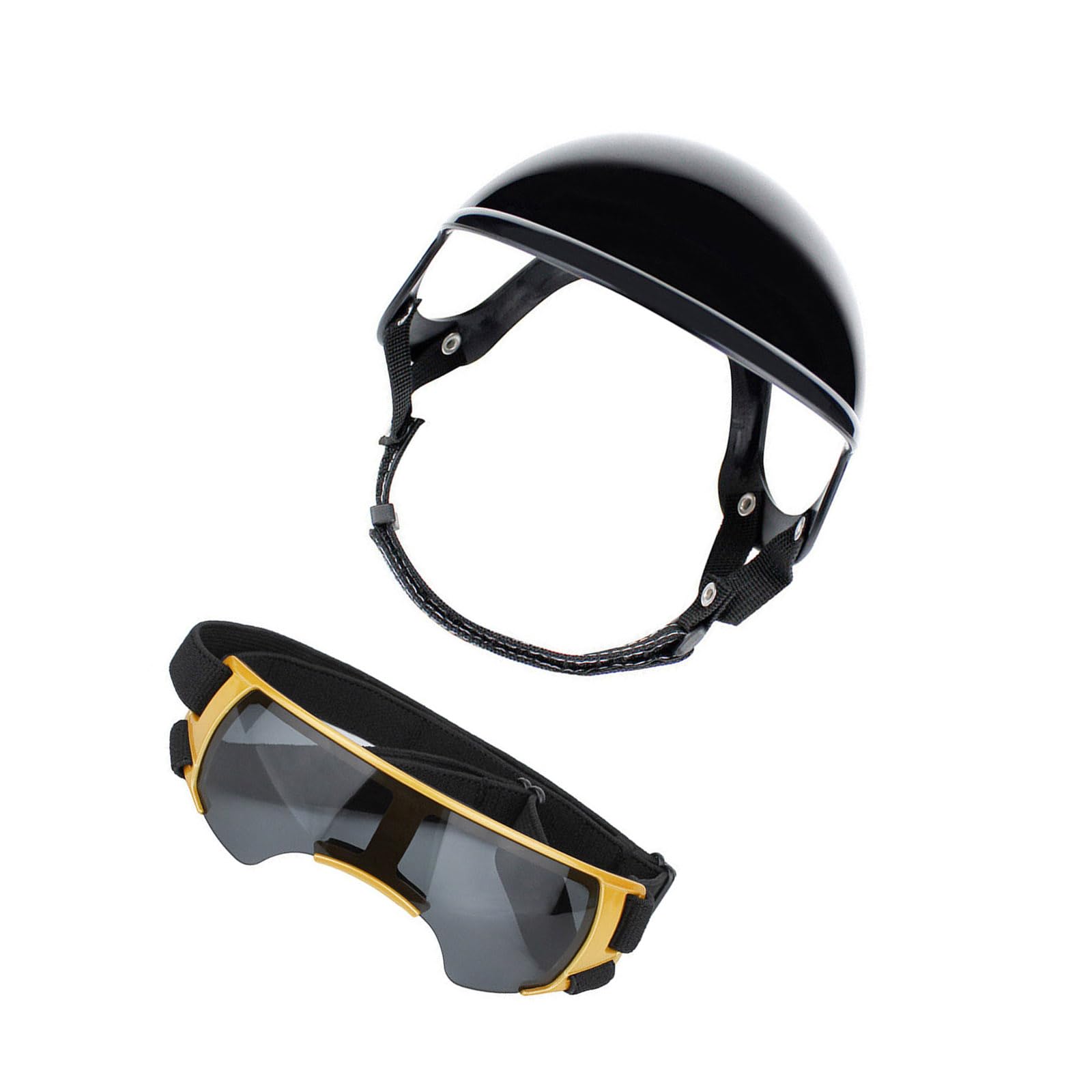 Casque de protection pour chien antichoc et lunettes de soleil confort