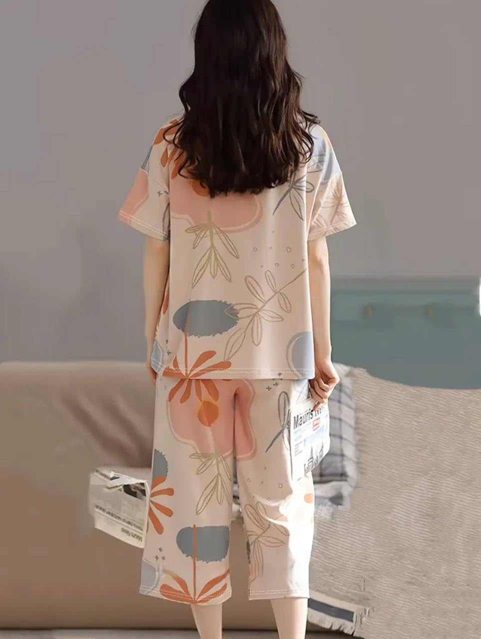 Oversize T-Shirt Shorts Set || Nightwear Set ||Night Suit for Women || Printed Night Suit || Teddy Bear Print Nightwear|| Soft Fabric Nightwear-image-37