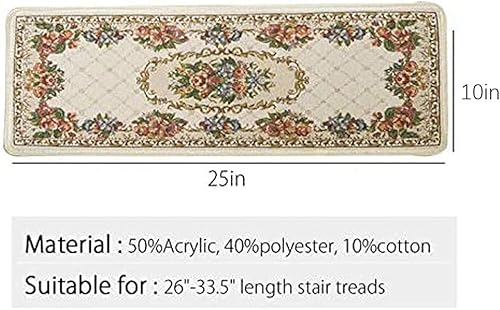 Miniatura 3 de Juego de 13 alfombras antideslizantes y lavables con parte trasera de goma antideslizante para interiores, protectores de escalera autoadhesivos,