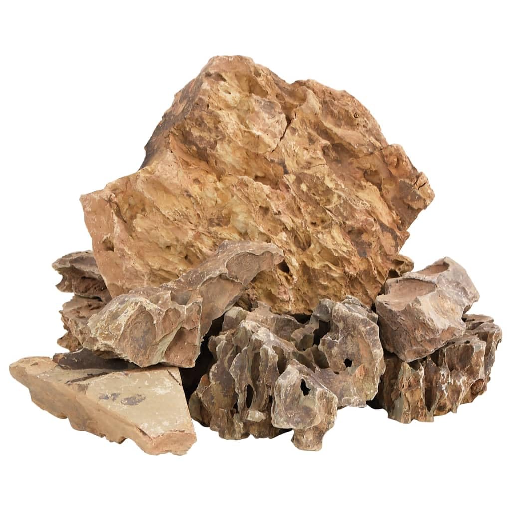 vidaXL Dragon Stones, Natural Rock for Unique Aquascapes in Any Freshwater Aquarium & Terrarium, Dragon Rock for Decor, Aquarium Stone, 25 kg Brown