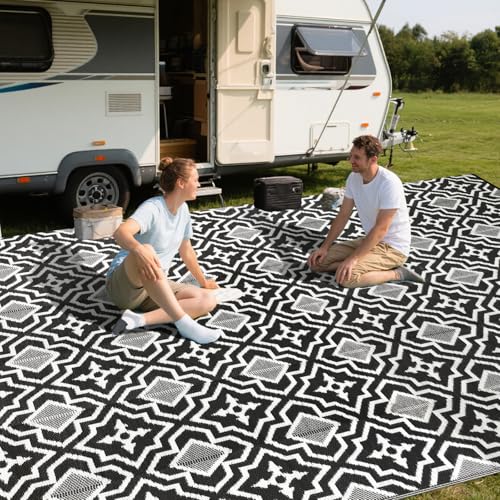 9x18 Reversible Outdoor Plastic Straw Rug