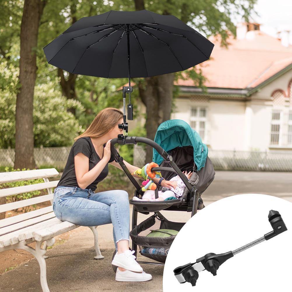 Regulowany uchwyt na parasol, parasol do wózków dziecięcych, uniwersalny parasol przeciwsłoneczny, akcesoria do wózków spacerowych, krzeseł plażowych, rowerów, wózków golfowych