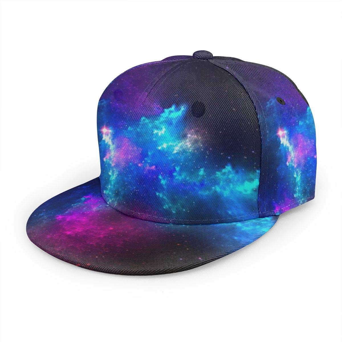 Baseball Cap Men Women - Rainbow Tie Dye Adjustable 3D Printed Snapback Flat Bill Hip Hop Hat