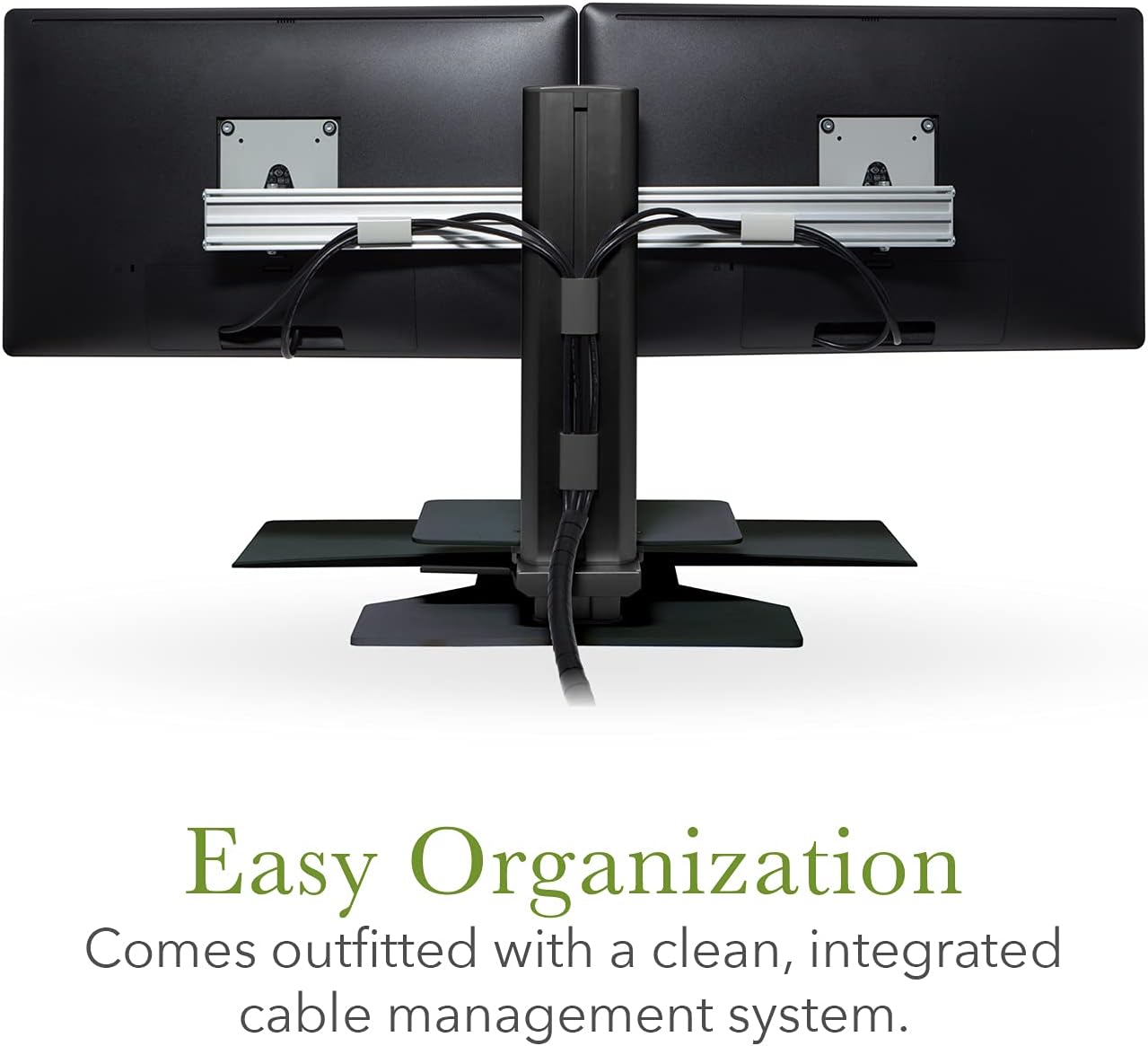 Bеѕt Dеаl Uprite Ergo Sit2Stand Standing Desk Converter – Dual Monitor Mount - Black/Black