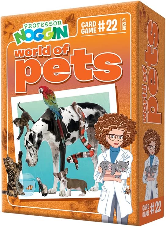Professor Noggin's World of Pets Trivia Card Game an Educational