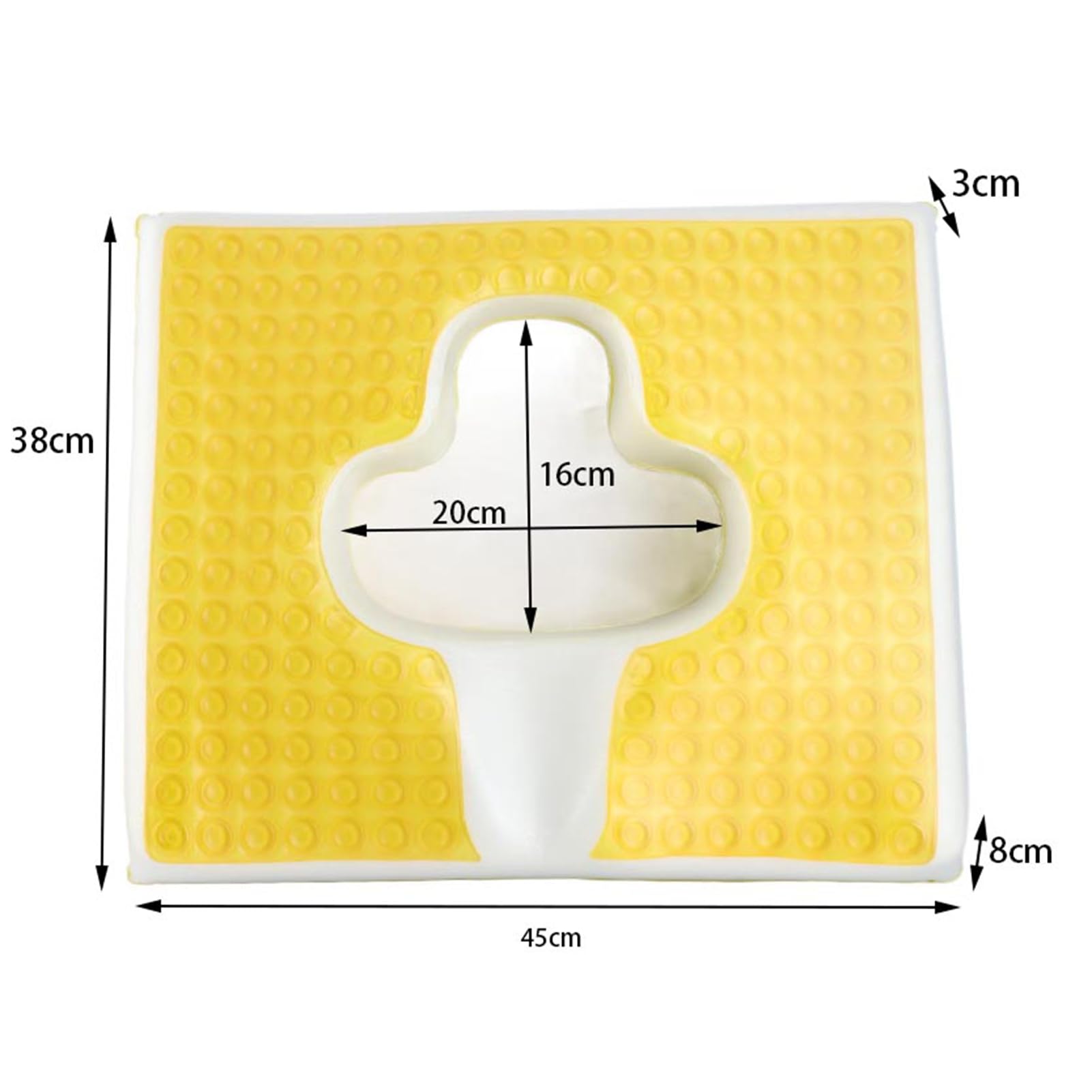 Colchón Dolor Cama para Trasero, Padera Colmillo Dolor En Forma T Cojín Asiento Gel por Mucho Tiempo, Cojín Anti Bedsore para Silla Ruedas, Cama, Cojines Transpirables para Llagas