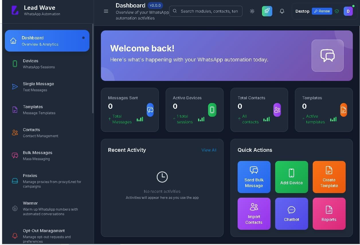 Lead Wave WhatsApp Bulk Message Sender & Marketing Automation Software | WA Bulk Sender Desktop App | Bulk Campaign Tool | whatsapp Bulk Sender I1 Year Validity-image-6