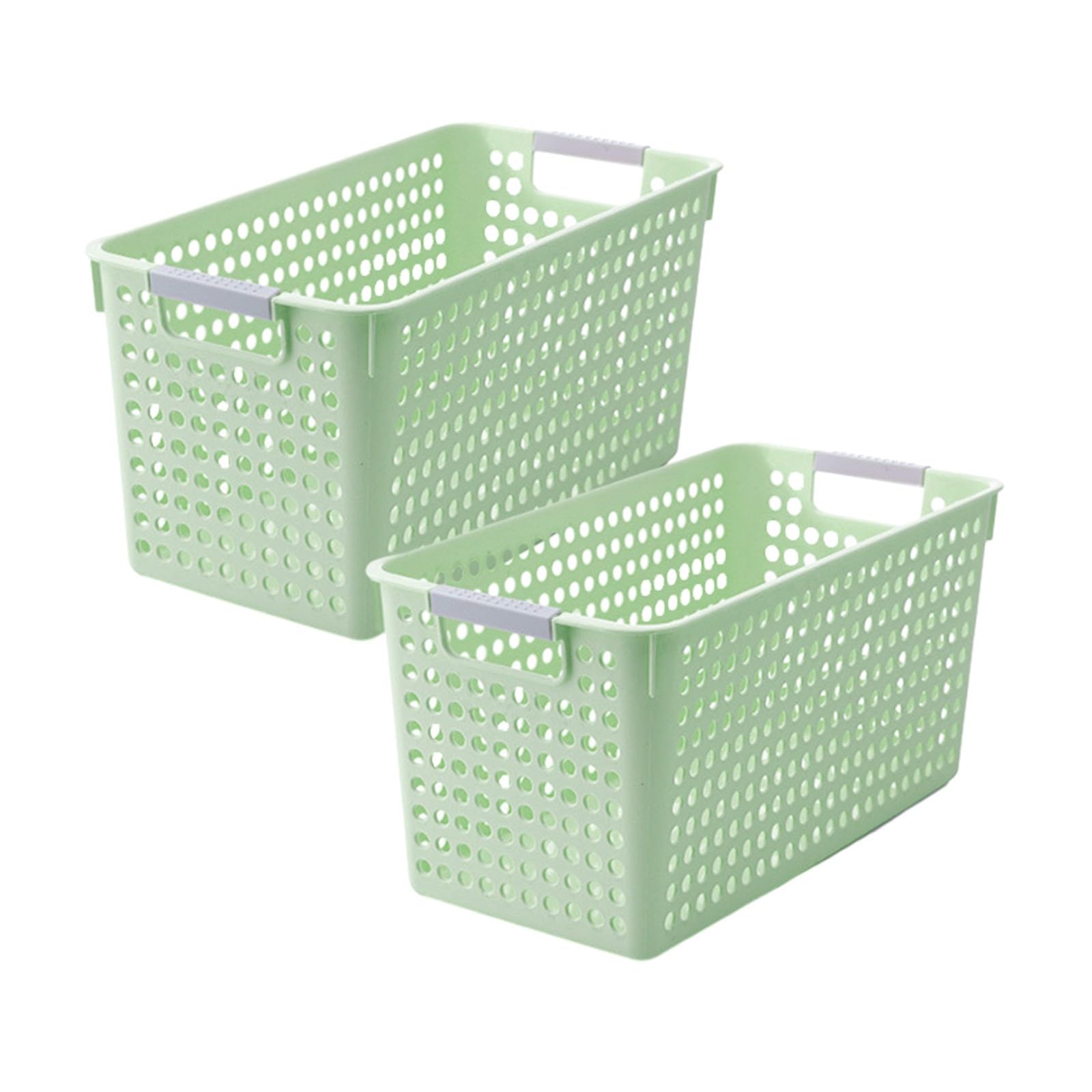 CENGNIAN Plastic Storage Bins 2 Packs Laundry Basket Storage Baskets For Organizing, Storage Organizer Bins and Basket For Pantry Shelves Drawers