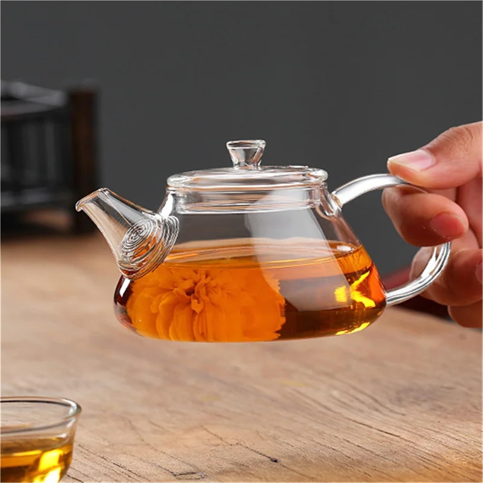 Teekanne Kleine Kapazität 200 ml hitzebeständige Mini-Teekanne aus Glas mit Filter for Brauen von Blumenteekesseln for den Haushalt Kung Fu Topf Teegeschirr