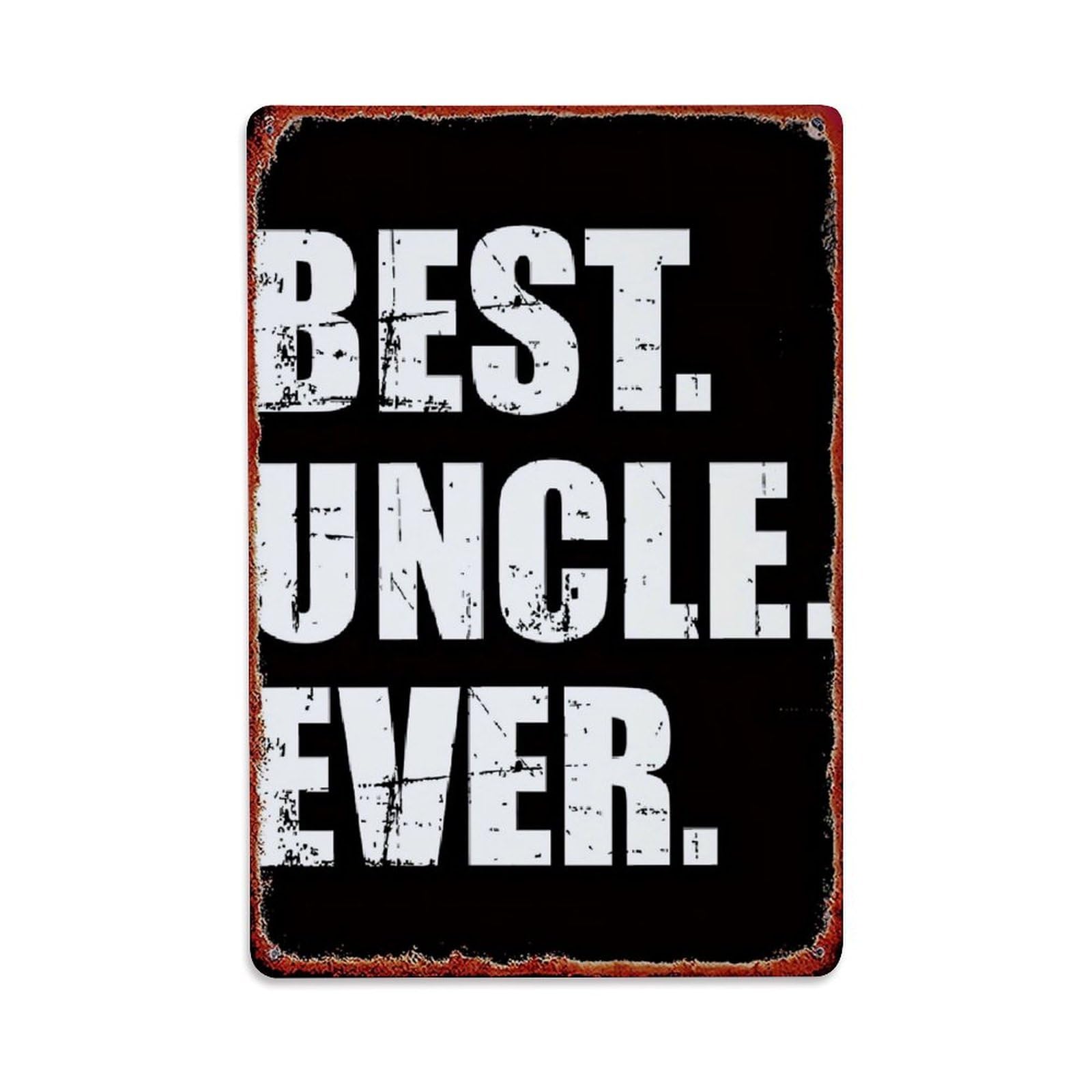 Bliveurn Vintage Best Uncle Ever Text Design Retro Metal Tin Sign, Metal Poster For Home, Gaming Room, Studio Workshop,Bar,Garage Wall Art Decor 8X12 Inch