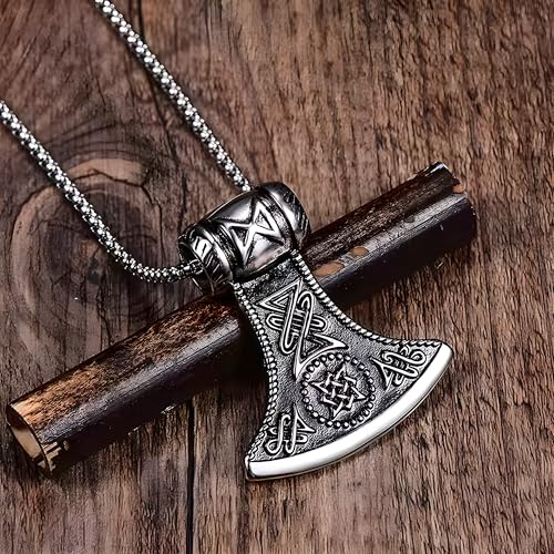 Image of THE MEN THING ASGARDIAN FANG -Titanium Steel Pendant with Stainless Steel 24inch Round Box Chain, American trending Style for Men & Boy