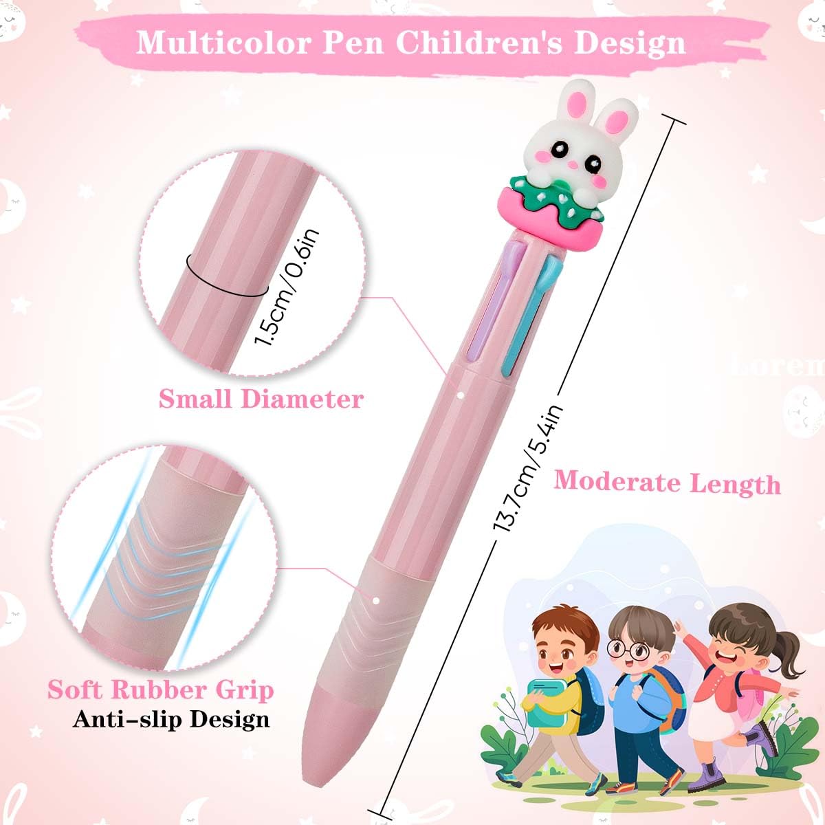 Lot De 10 Stylos Multicolores Animaux Kawaii – Stylo 4 Couleurs Avec Motifs Mignons, Idéal Pour Enfants, École, Cadeaux Anniversaire