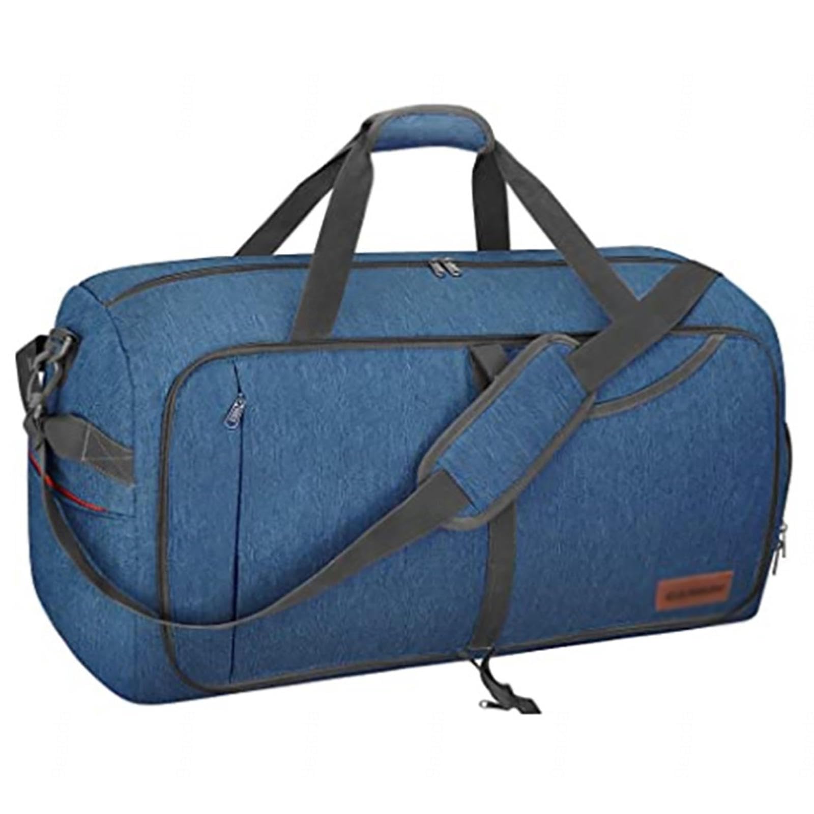 Borsone da Viaggio da 65 Litri per Uomo Donna, Borsa da Weekend Pieghevole con Scomparto per Scarpe, Borsone da Palestra Borsa da Trasporto per Sport del Fine Settimana, Palestra, Vacanze,A