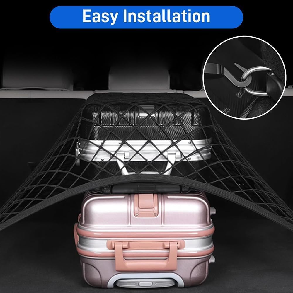 Rete Bagagliaio Auto, per Landrover Discovery Sport (7 Seats) 2020-2024-2026 Organizzatore Carico Elastica Ganci ABS Nylon Resistente Accessori Interni Salvaspazio