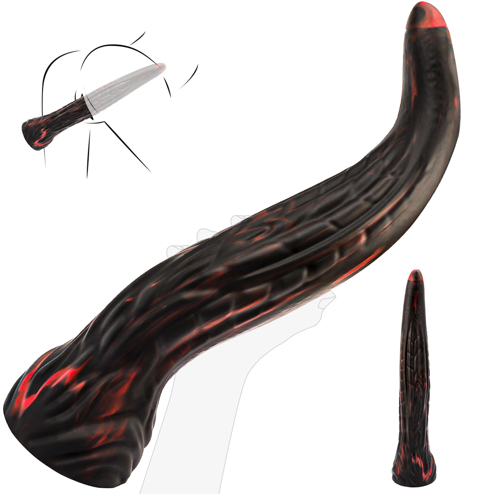 14 5 Inch Long Anal Plug Dildo Feels Like Skin Huge Fantasy Dildo with Strong Suction Cup Realistic