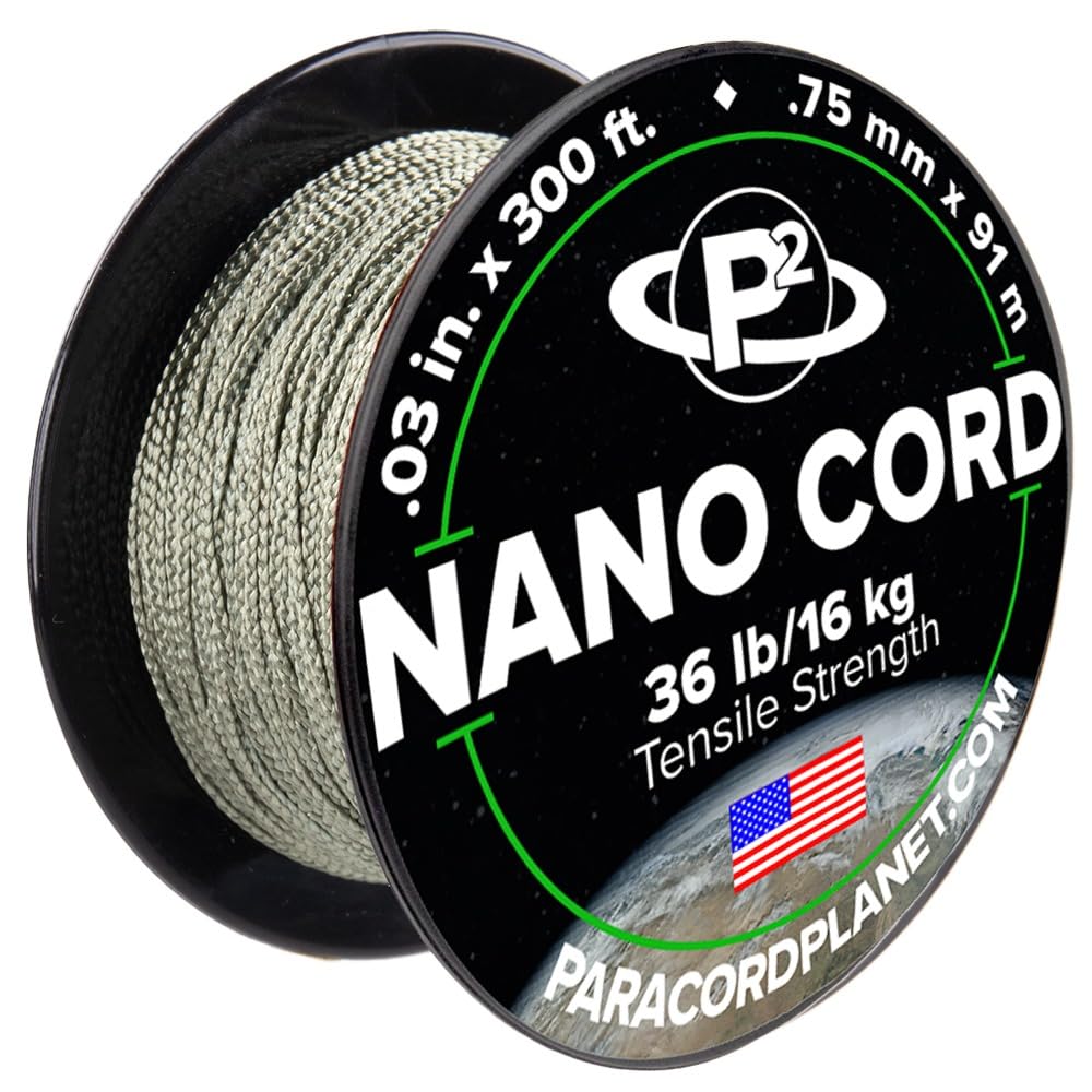 Paracord Planet Nano Cord –Lightweight Nylon Nano Paracord – Great for Arts & Crafts, Home Décor, Camping and More!