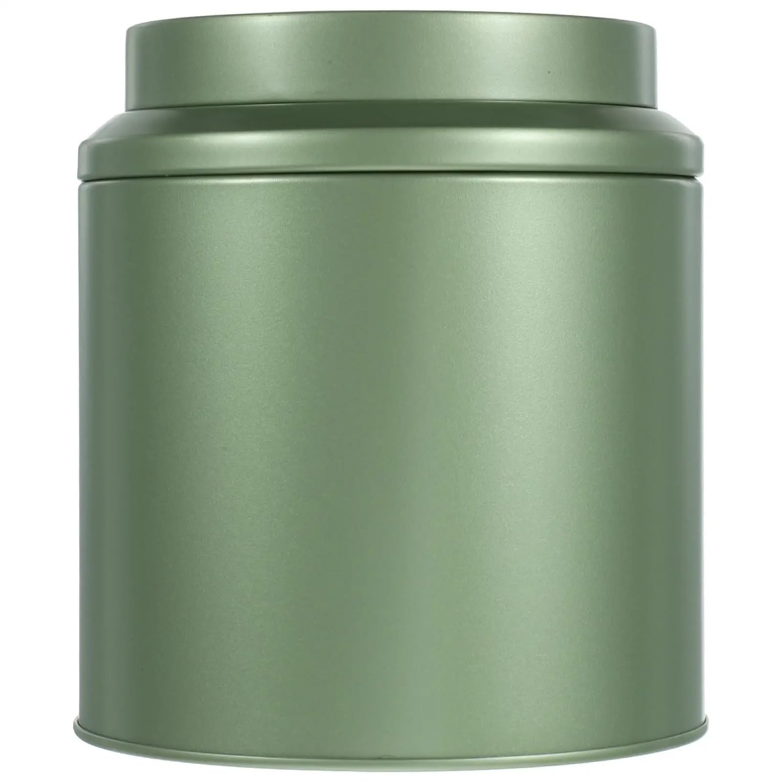 4 pezzi Barattolo ermetico for tè di latta Contenitore con coperchio sigillato for foglie caffè in grani Cibo Barattoli piccole dimensioni verde chiaro Per Casa