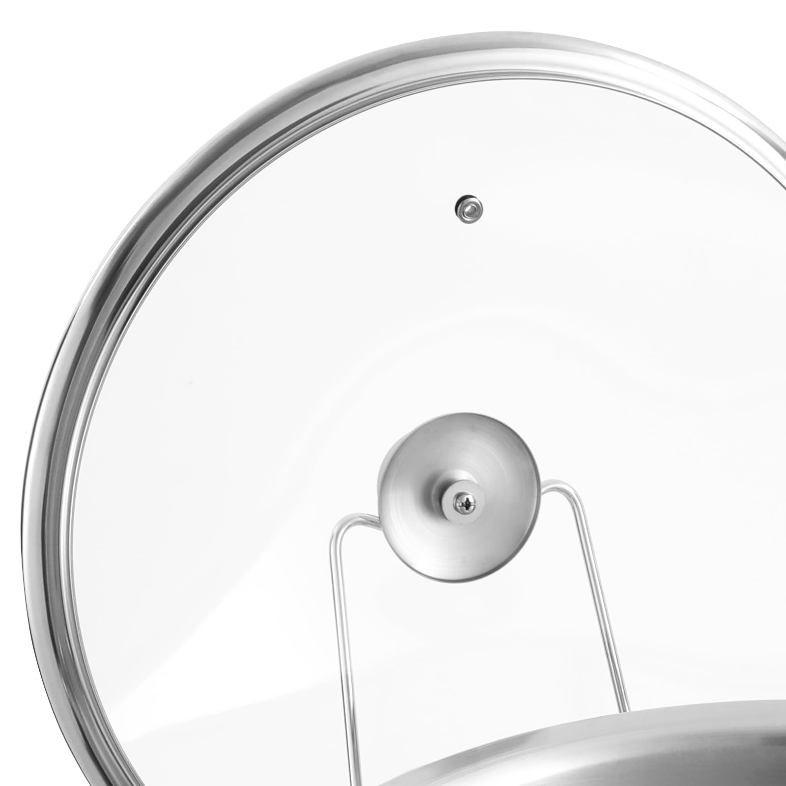 Set di 2 contenitori rotondi da 4,5 l, scaldavivande con coperchio in vetro, scalda buffet, piatti da servizio in acciaio inox, spessi per catering, matrimoni, picnic, buffet