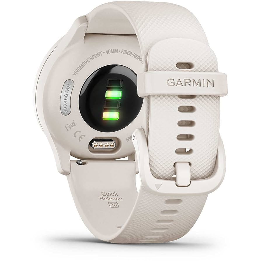 【美品】garmin スマートウォッチ vivomove Sport ホワイト Amazon.com: Garmin vivomove Sport, Hybrid Smartwatch, Health