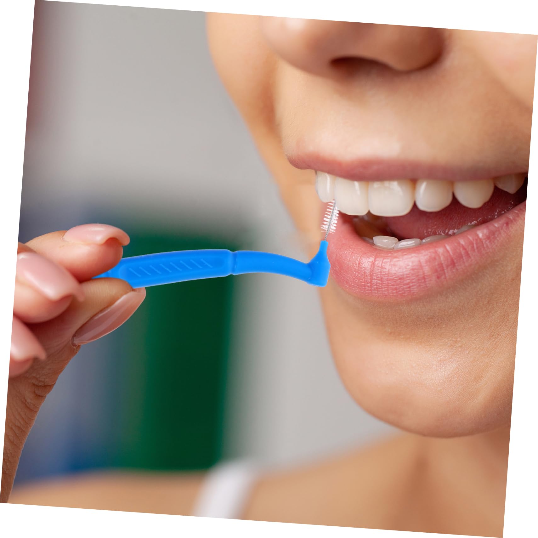 Gogogmee Floss Brushes for Teeth 50pcs Interdental Brush Floss Heads Between Teeth Gum Cleaning