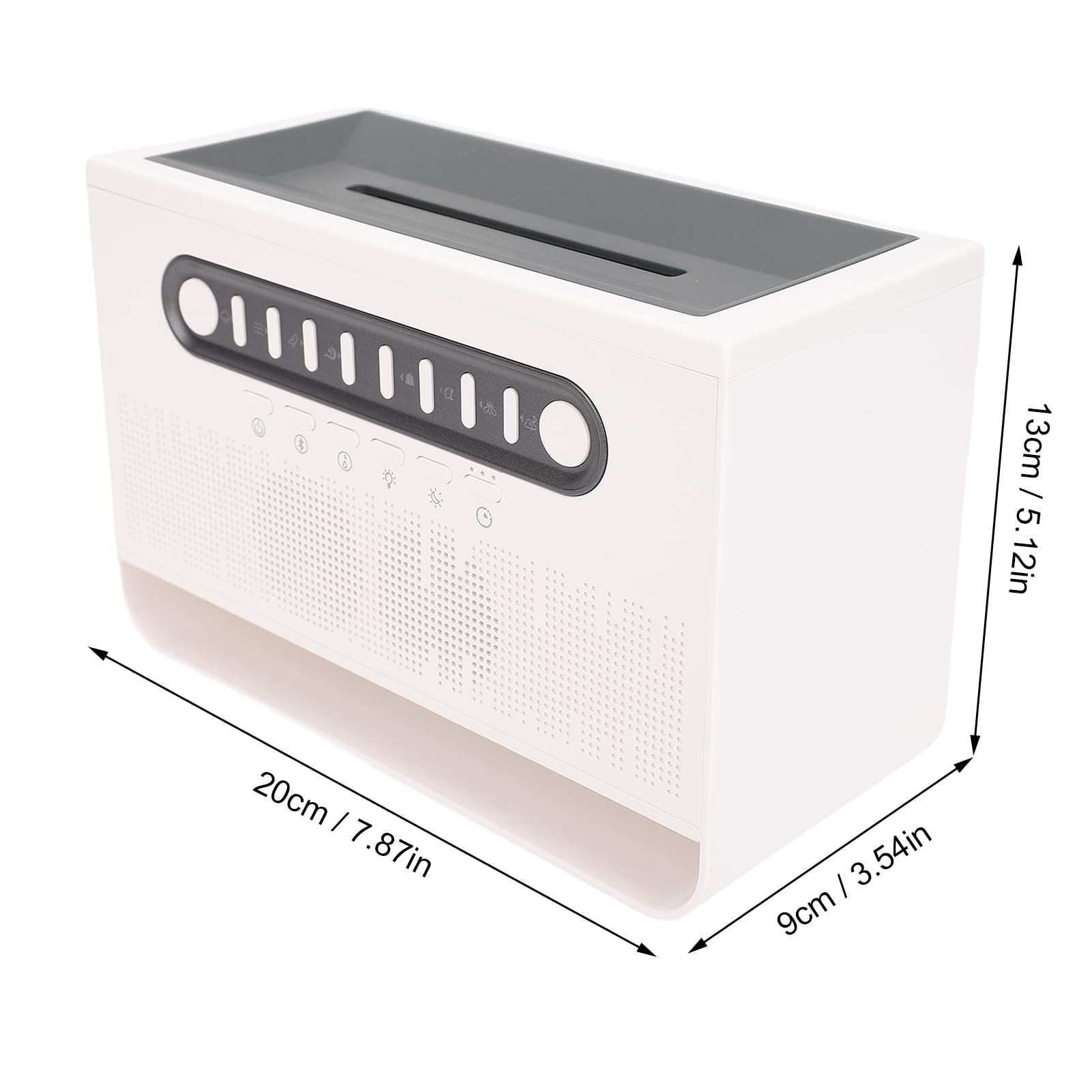 Fabater Diffusore di Oli Essenziali, Umidificatore Silenzioso da 200 Ml con Altoparlante Bluetooth, Timer di Spegnimento Automatico con Luce a 7 Colori per Macchina per il Rumore Bianco in Camera da