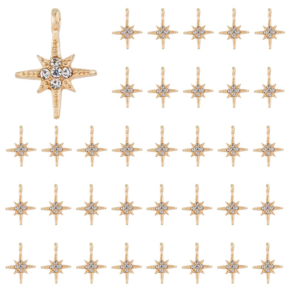 Photo 1 of **STOCK PHOTO REFERENCE **DICOSMETIC 50Pcs Rhinestone Hexagram Pins