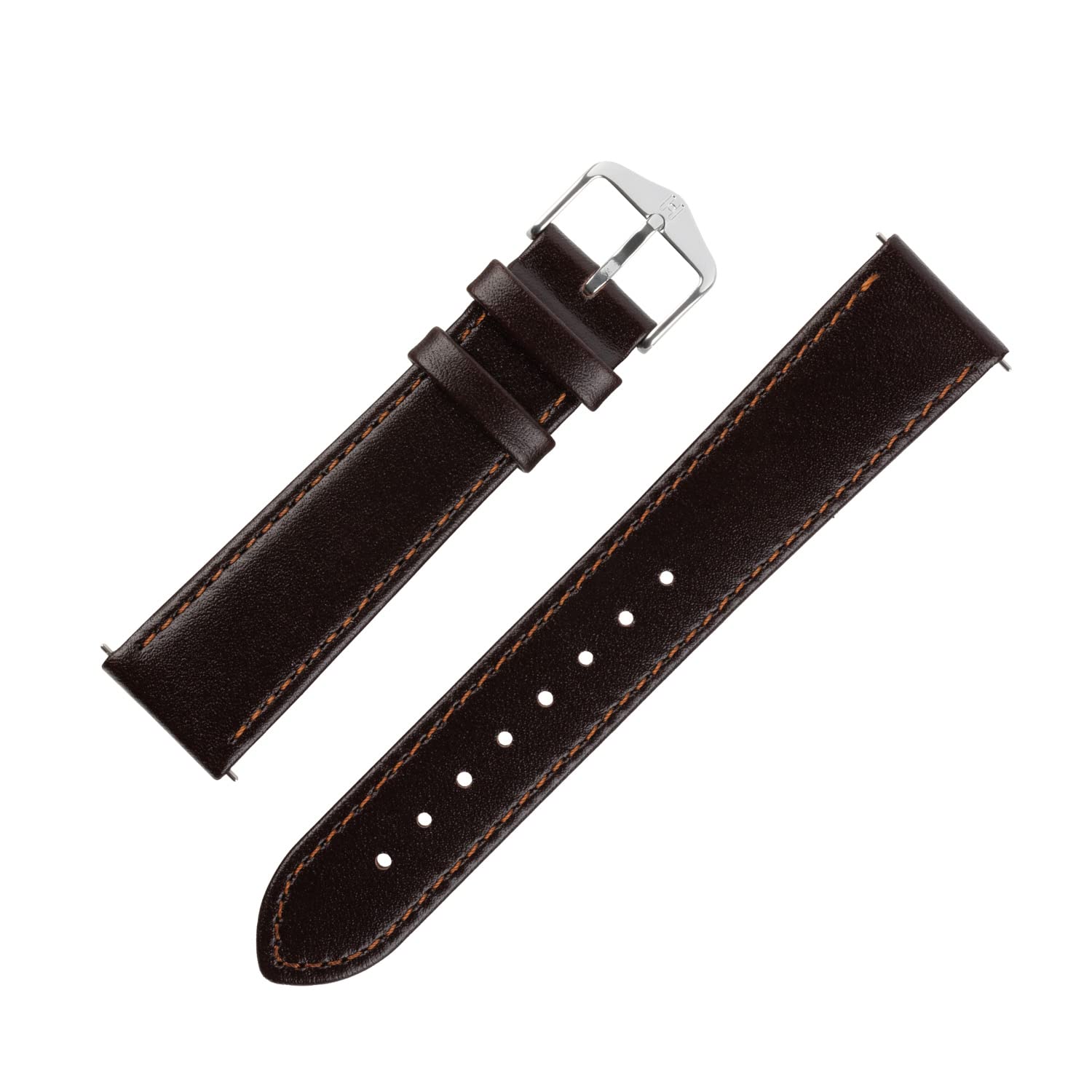 Hirsch Osiris Calf Leather Watch Strap with Buckle in Brown