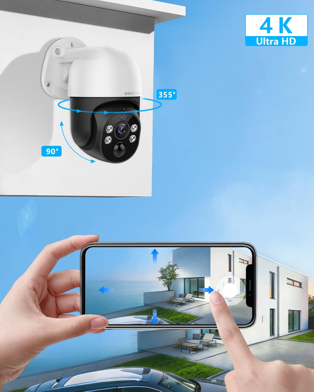 Amazon.co.jp: 【4K800万画素・双方向通話・自動追跡・PTZ制御