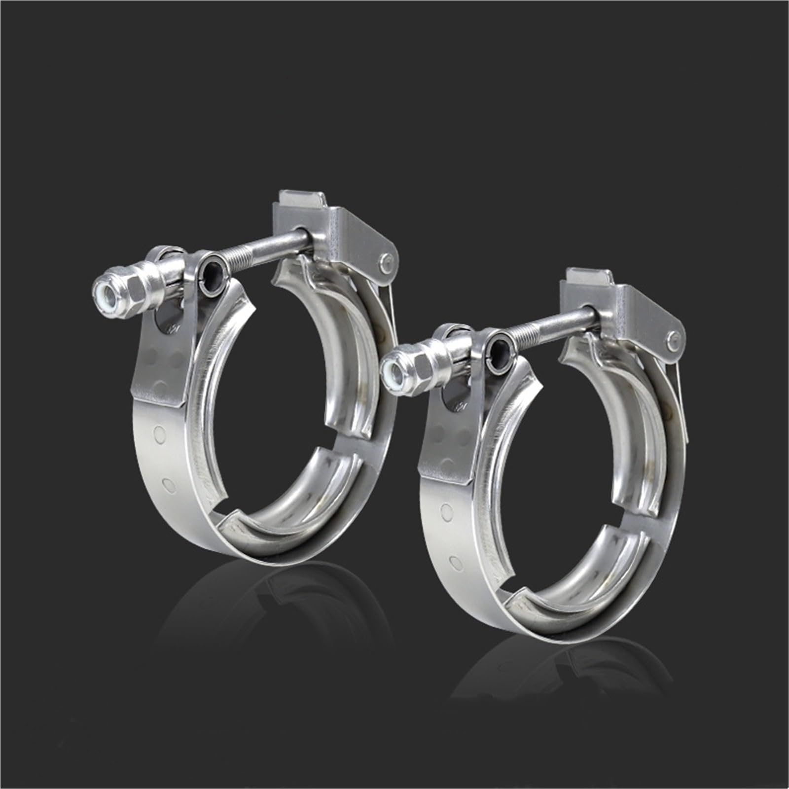 Band clamps 304 Stainless Steel 1.5~6 Inch 51 63 76 mm Quick Release V Band Clamp Turbo Exhaust Pipe Vband(60mm 2.36 inch)