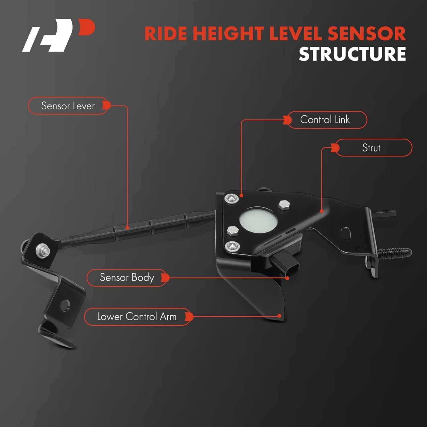 A-Premium Ride Height Level Sensor Compatible with Ford F-250 F-350 Super Duty 2023, Front Passenger Side