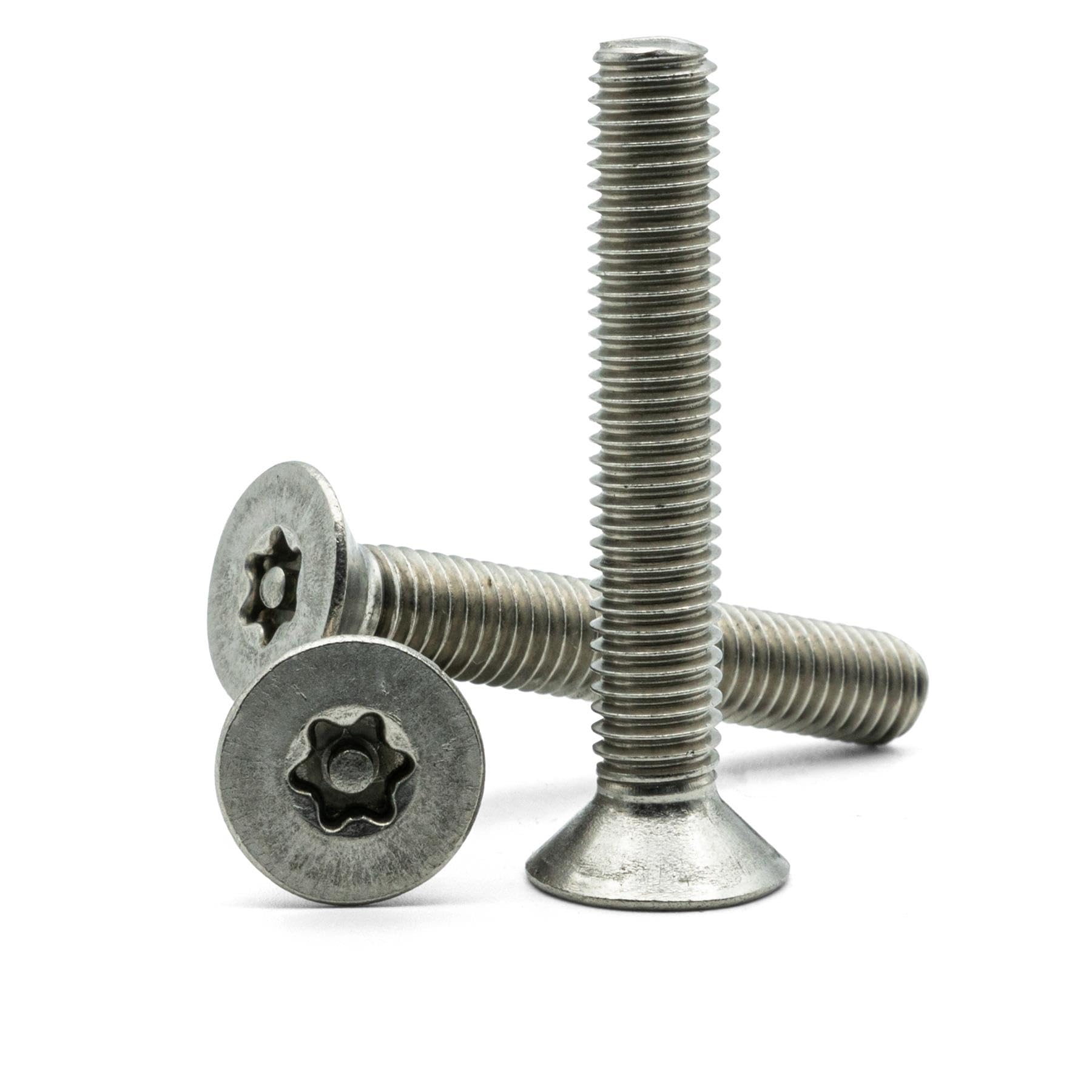 Hippo Hardware M4 (4mm X 25mm) Torx Pin Countersunk Security Bolts Anti Vandal Tamper Proof 6 Lobe Star Screws A2 Stainless Steel With Drive Bit (Pack of 100)