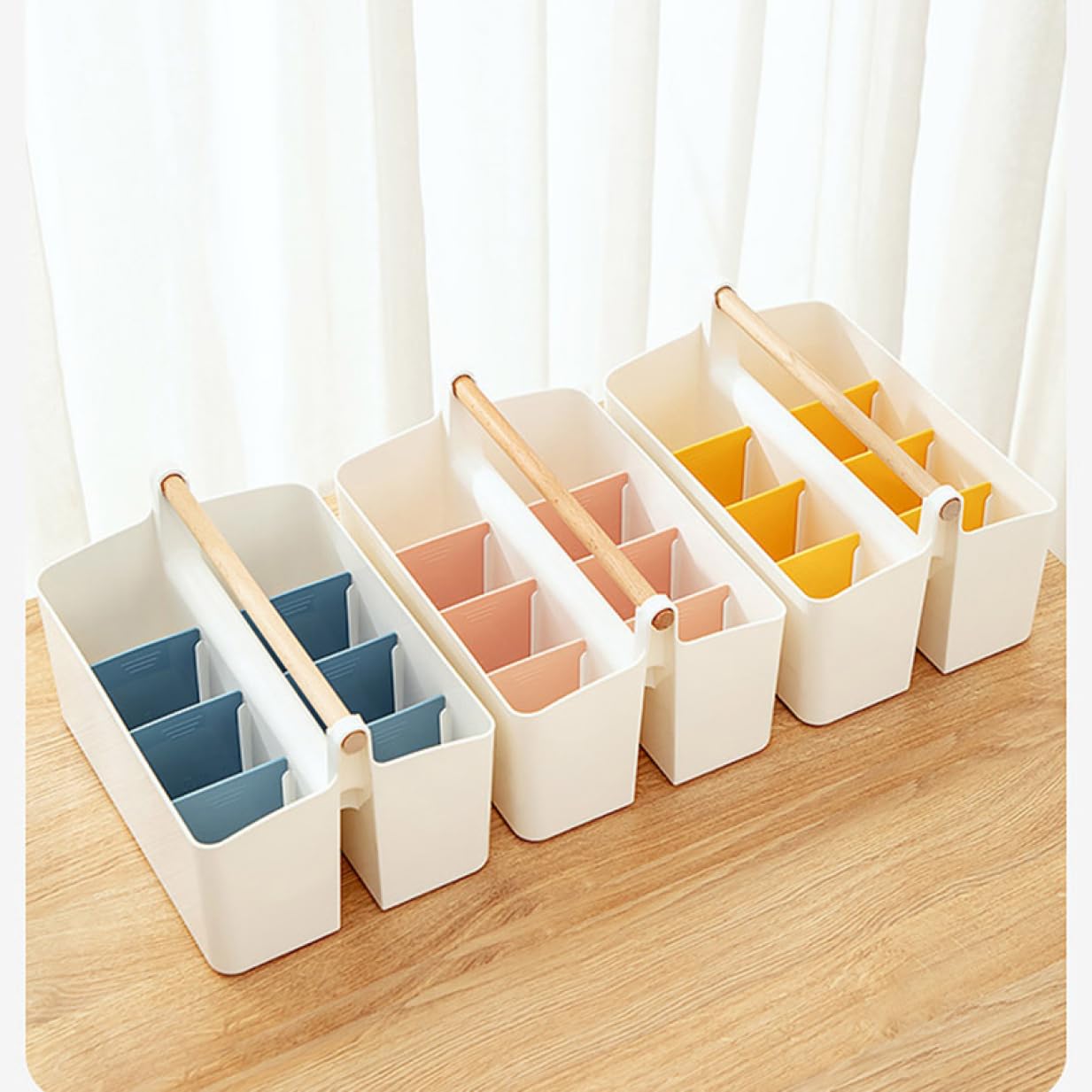Amazon.co.jp: MJKQ9 多機能 プラスチック 卓上収納 ブルー 収納