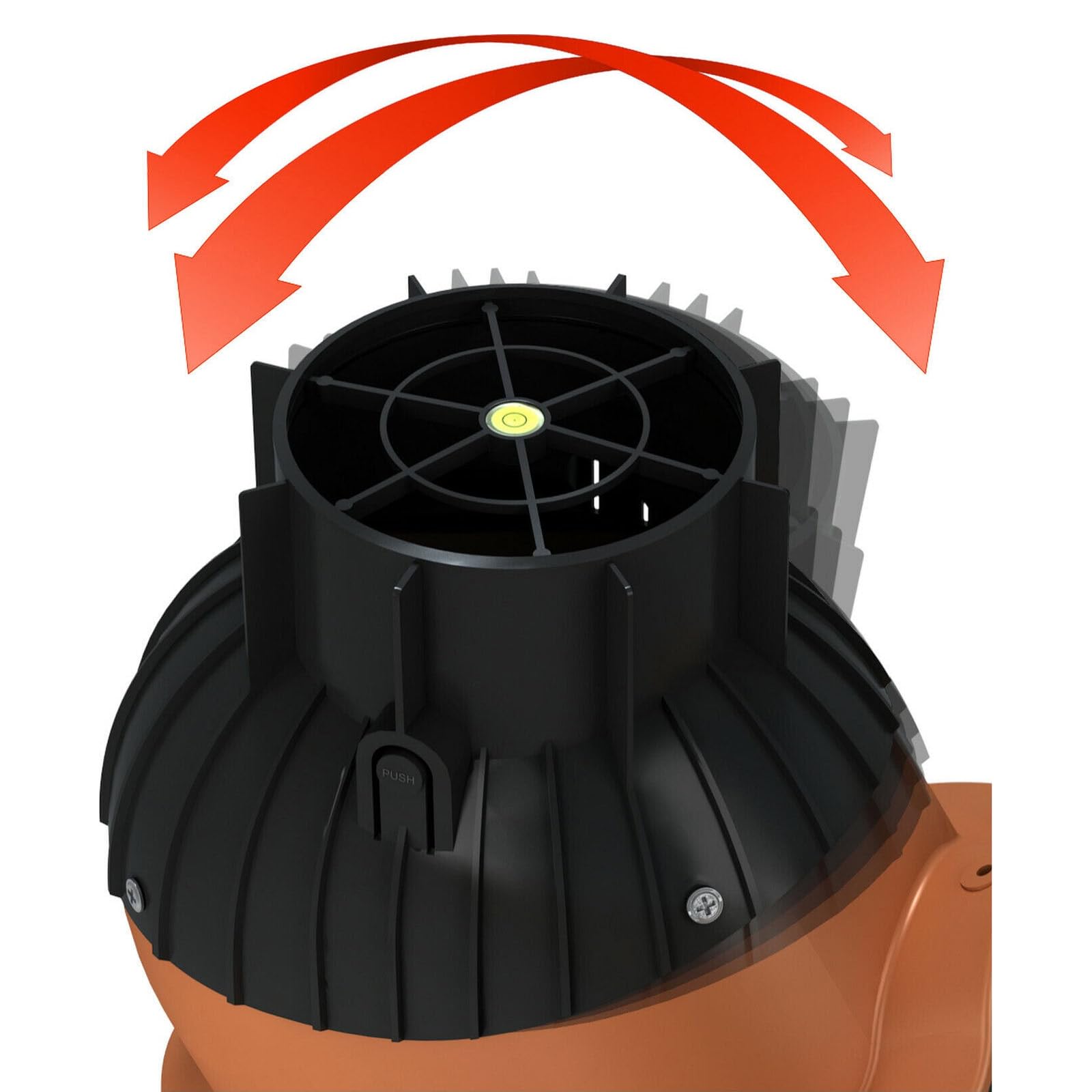 Chimenea de ventilación Aislado DN 150 para tejas Monier - Rubin 9V tejas de tejado (RAL 8004 - Rojo ladrillo)