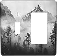 Vista 156 de Placa de pared de tortugas marinas, hierba oceánica, medusas, peces y algas marinas, placa de pared de doble palanca, cubierta de interruptor de luz