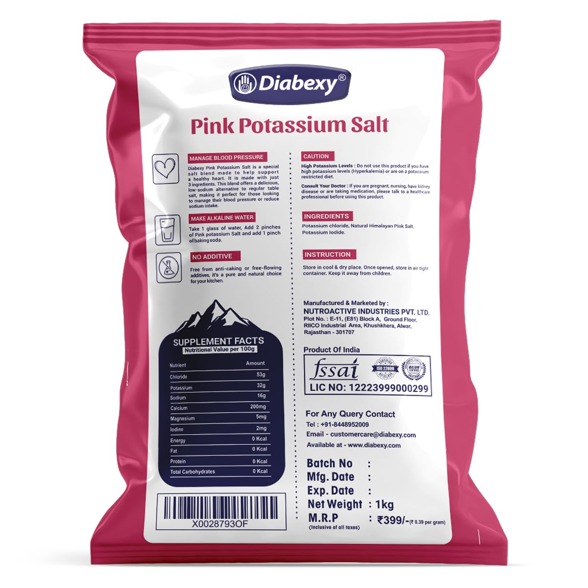 Diabexy Pink Potassium Salt- 1Kg - Image 2 thumbnail