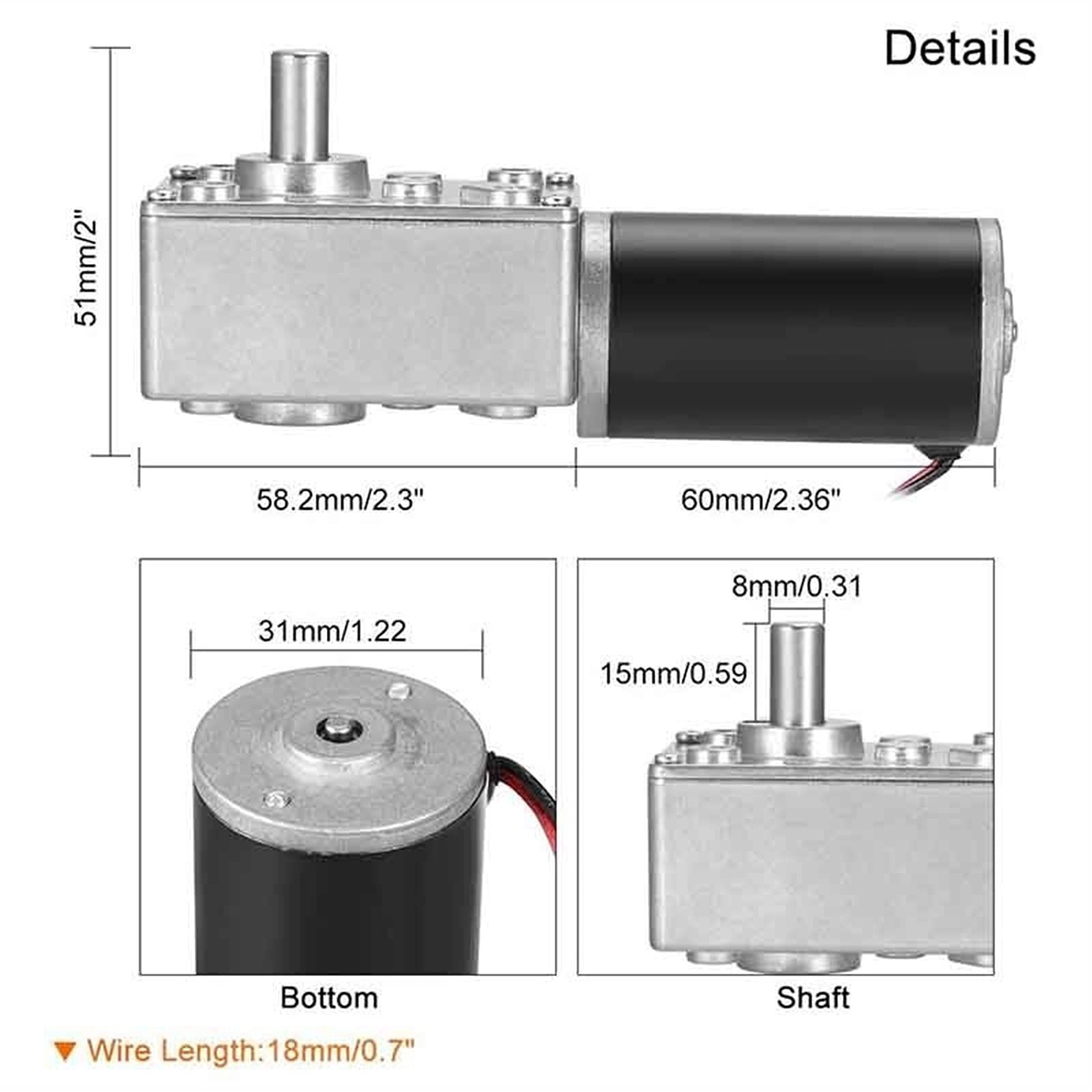 PYouo-DC silnik redukcyjny przekładni, 12 V, 24 V, 5R-470R, wysoki moment obrotowy 24 V, silnik turbinowy, CW/CCW. Uchwyt silnika rurowego, montowany uchwyt silnika DC
