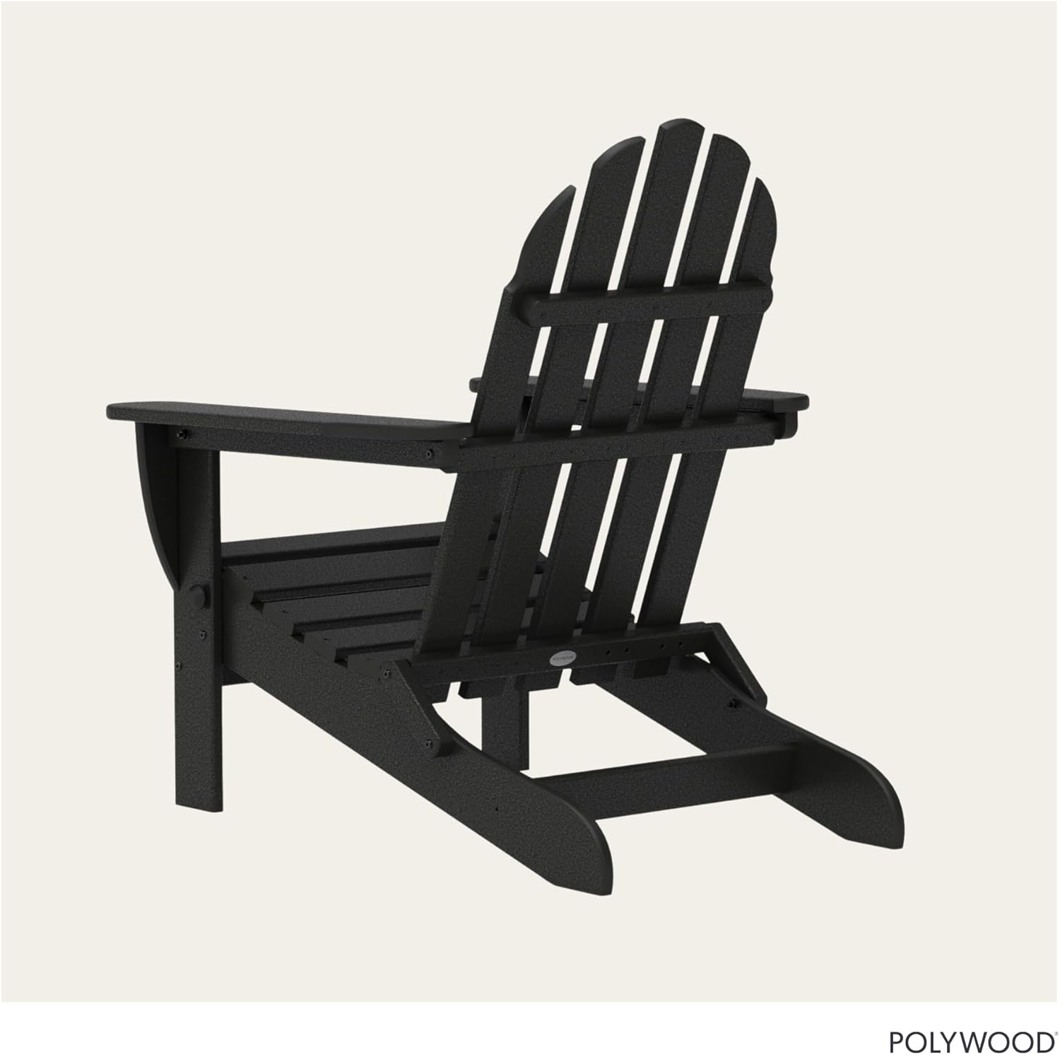 POLYWOOD AD5030BL Classic Folding Adirondack, Black