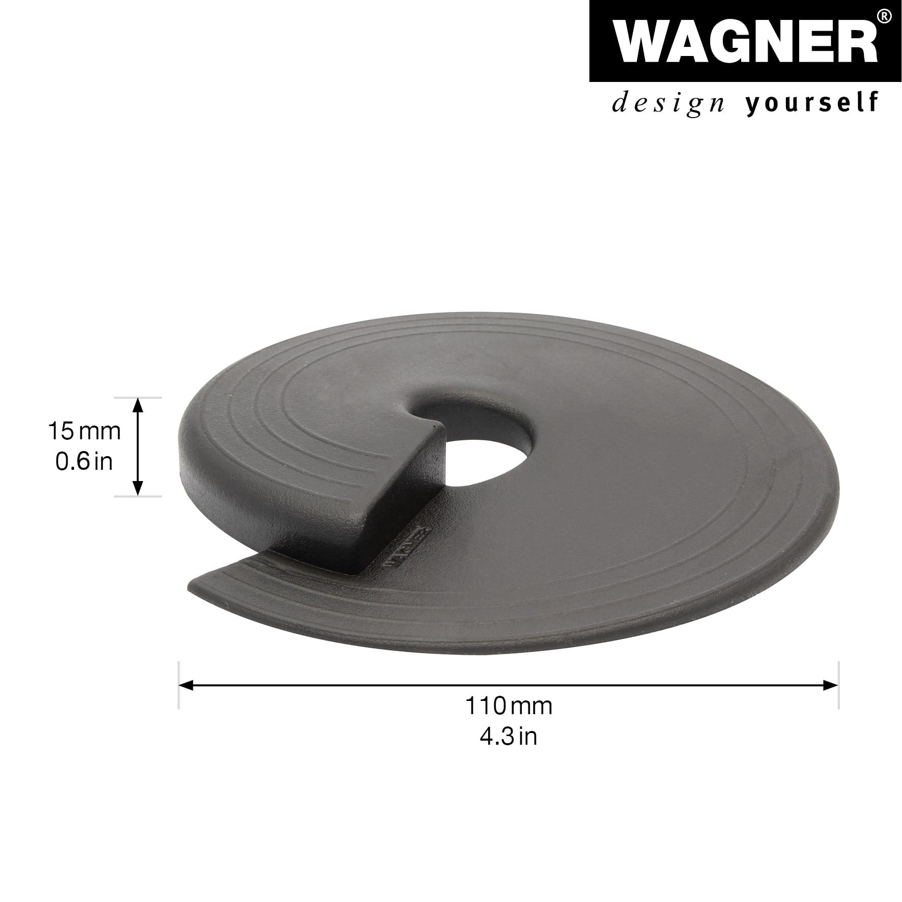 Wagner Door Wedge/Doorstop, diameter 110 x 13 mm, Black Design Wedge Made of an Innovative elastomer - Image 2