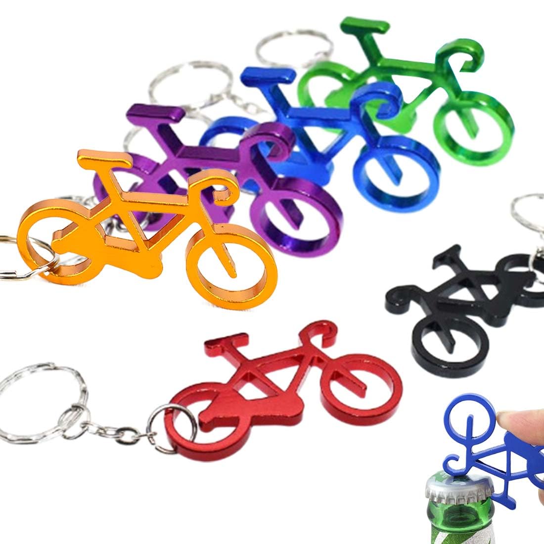 10 Pezzi Apribottiglie A Forma Di Bicicletta Portachiavi In Alluminio Apribottiglie Per Birra Portachiavi In Metallo Creativo Apribottiglie Portatile Per Aprire Il Tappo Della Birra Colore Casuale 88948222