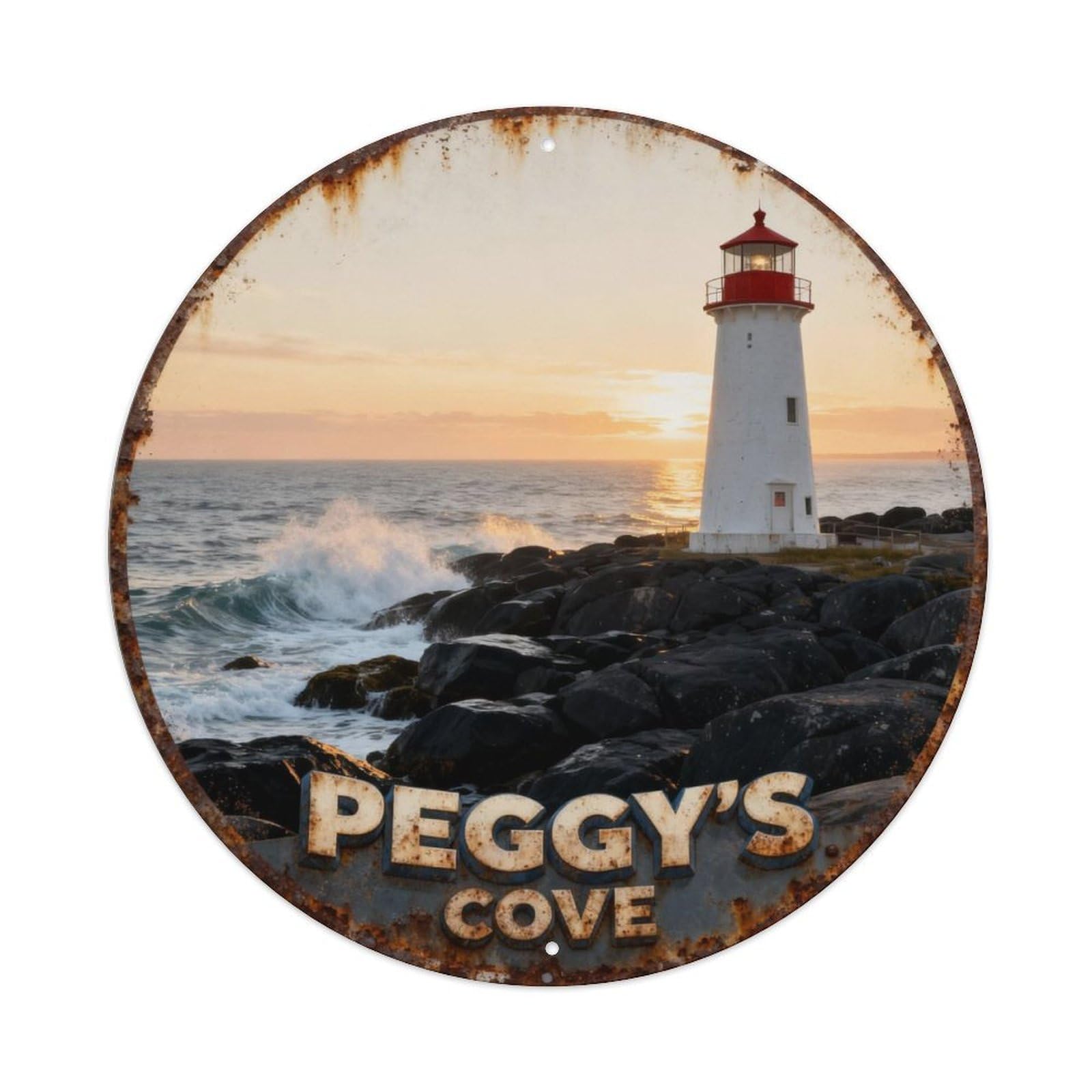 Peggy's Cove Nova Scotia Canada Sign Metal Tin Sign Plaque
