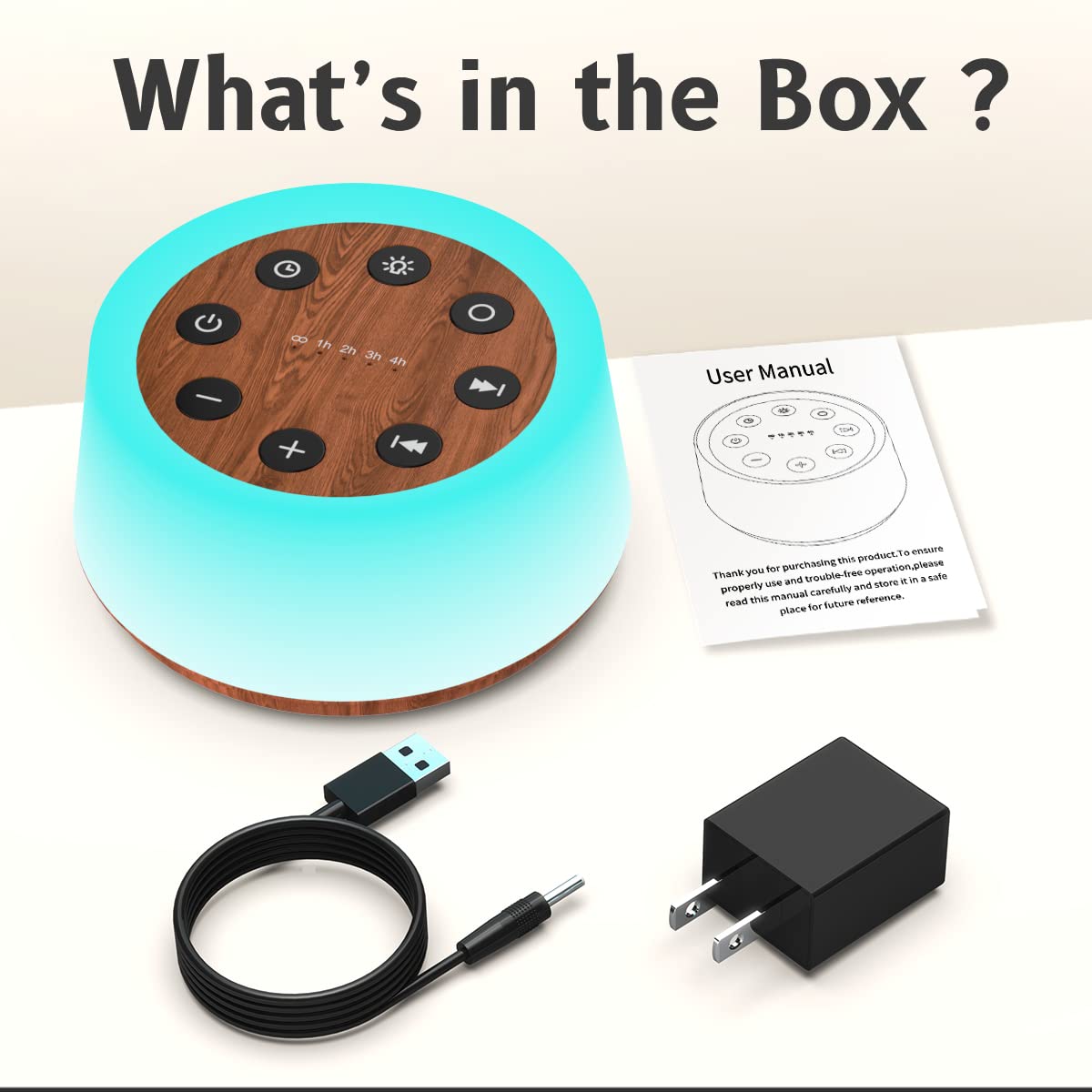 ColorsNoise Sound Machine and White Noise Machine with 30 Soothing Sounds with 12 Colors Baby Night Light with Memory Function