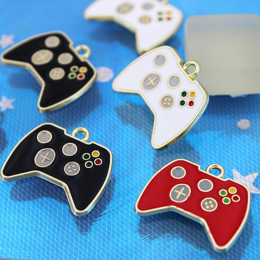 Video Game Controller Charms 20 Pcs Creative Video Game Pendant Charms Alloy Mini Game Charms for Keychain DIY Necklace Earring Anklet Bracelet Jewelry Making image 4